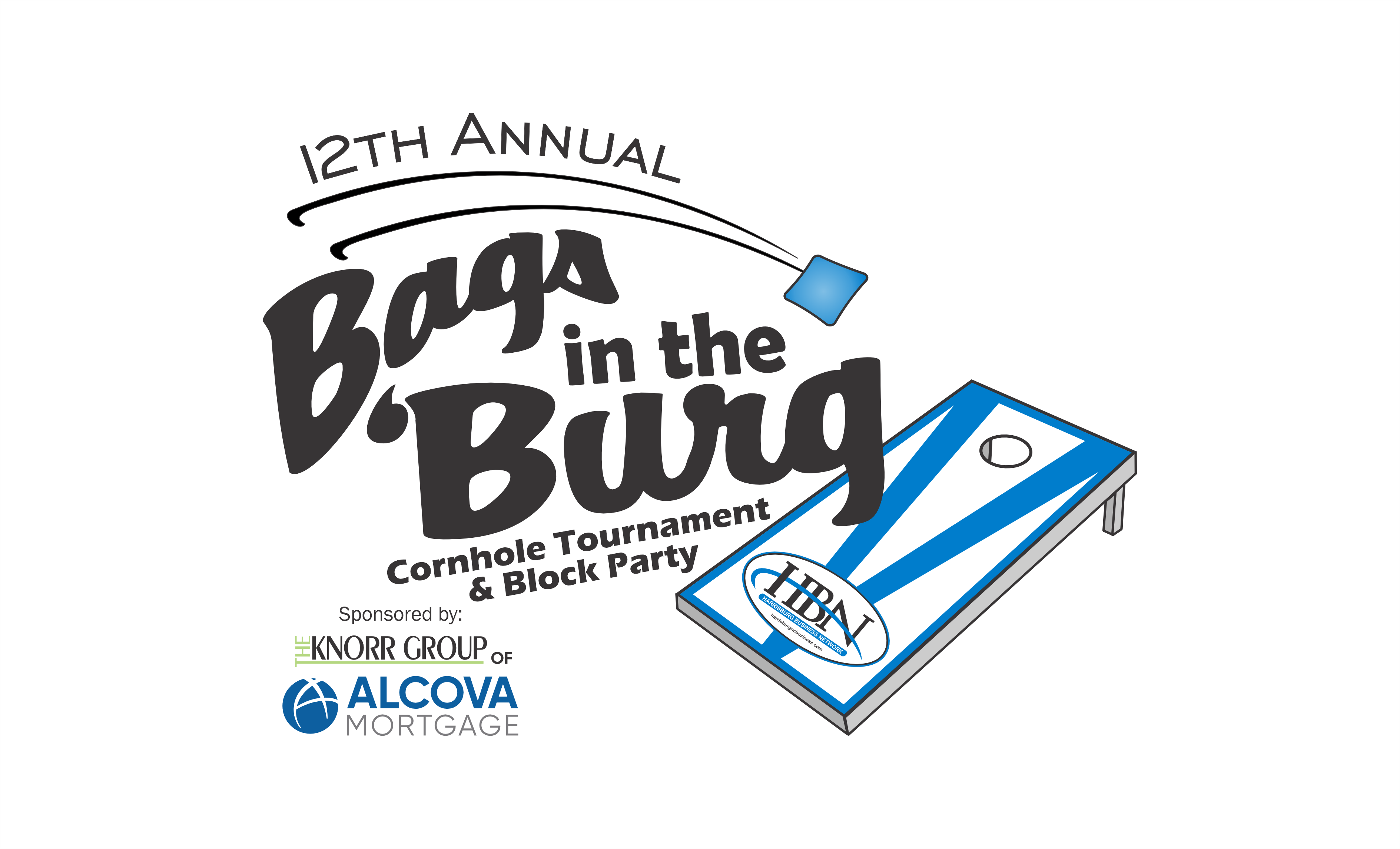 12th Annual Bags in the Burg Logo Harrisburg, NC